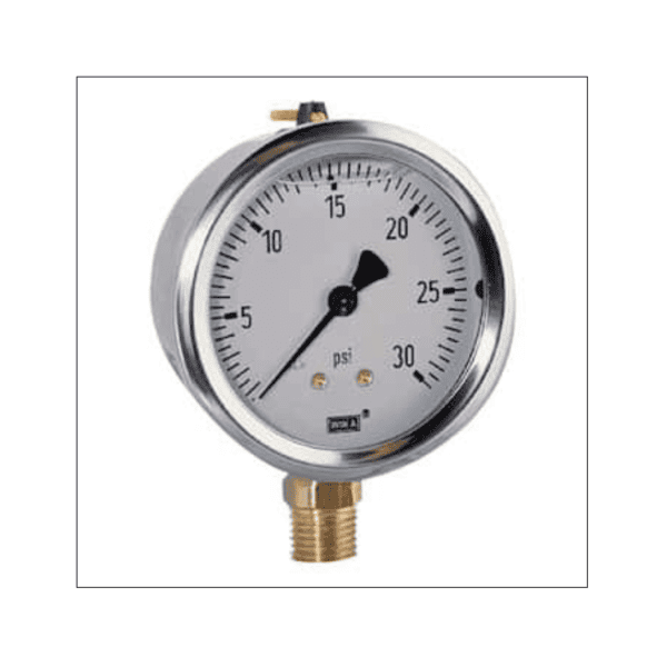 100 mm Dial Pressure Gauge with Range 0 to 10 kg