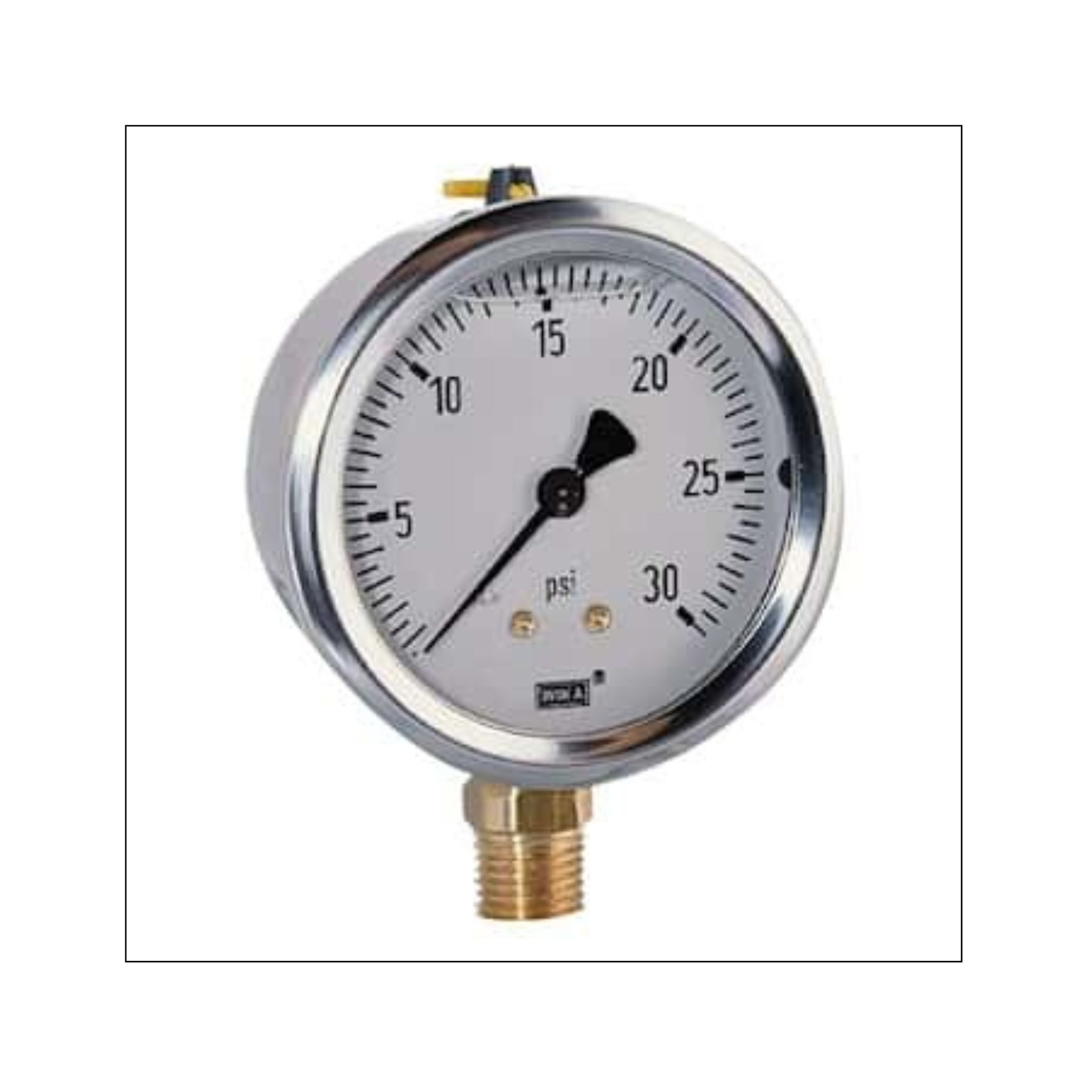 Wika 100 Mm Dial Pressure Gauge With Range 0 To 40 Kg Flotronics 8450